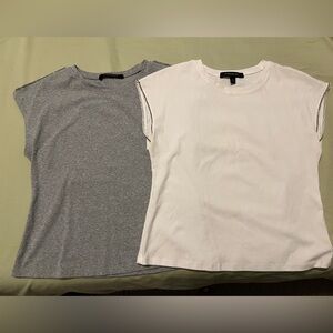 Marc New York Gray and White Short Sleeve Tees